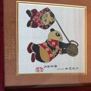 Elegant Panda Embroidery Art